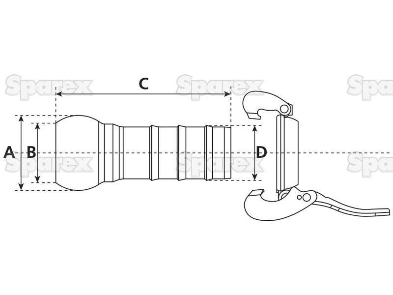 Acoplamento - Macho 4'' (108mm) x4'' (102mm) (galvanizado) (S.59421)