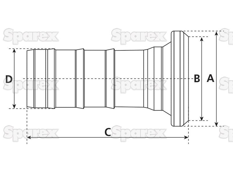 Acoplamento - Fêmea 4'' (108mm) x4'' (102mm) (galvanizado) (S.59424)