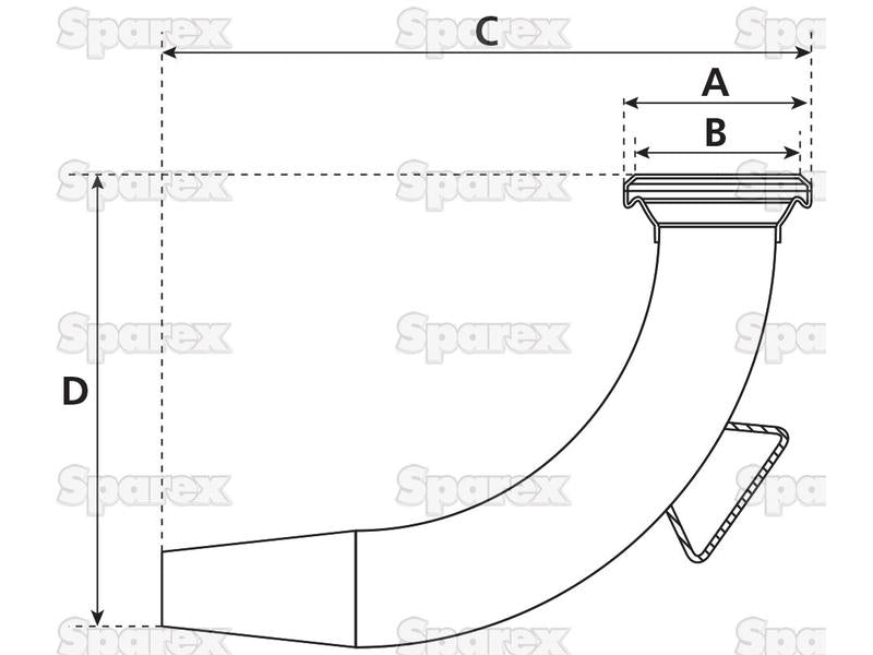 Cone de espalhamento 90° - Fêmea 4'' (108mm) (galvanizado) (S.59447)