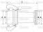 Adaptador Macho-Fêmea - 4 para 5'' (108-133mm) (galvanizado) (S.59453)