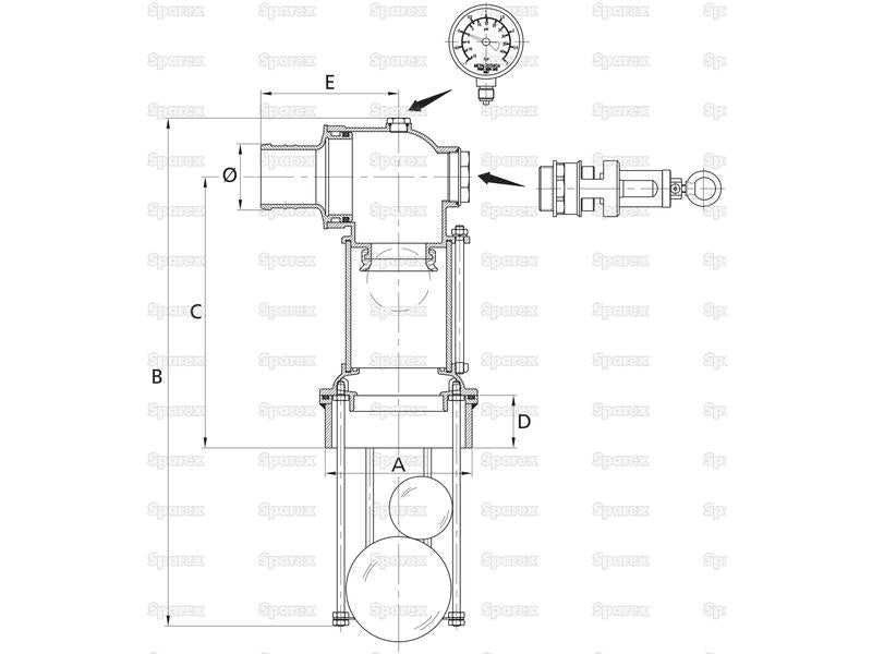 Válvula de descarga 60mm (S.59486)