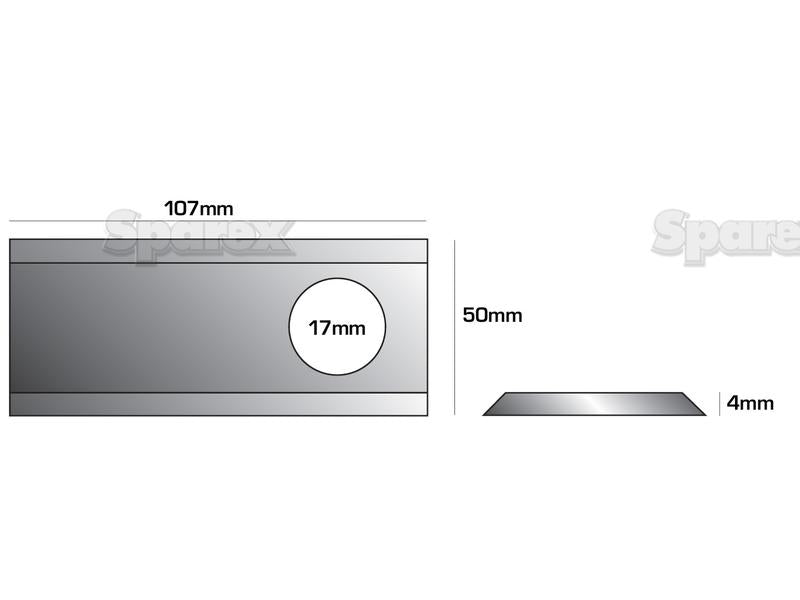 Faca - Stepped Blade - 107 x 50x4mm - Orifício Ø17mm - Esq./Dir. - Acessorios para Maxam Aplicavel em: 30184 (S.59739)