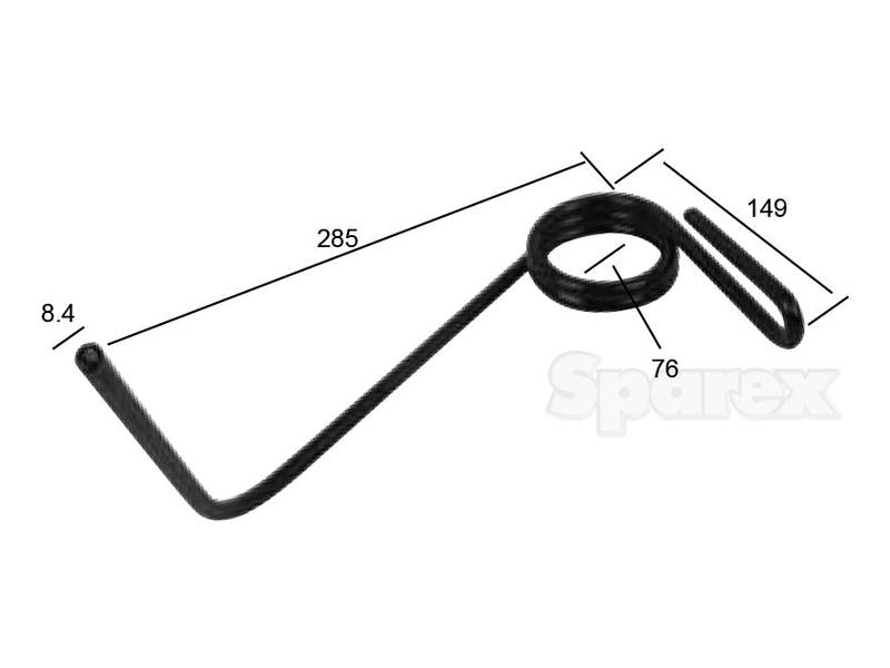 Mola - Ø8mm, Comprimento: 285mm Aplicavel em: 53068500 (S.59742)