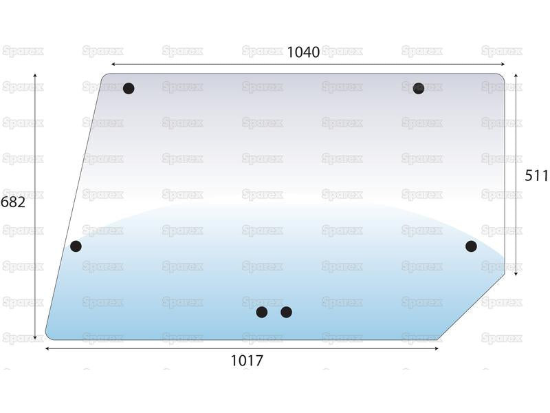 vidro superior traseiro (S.67583)