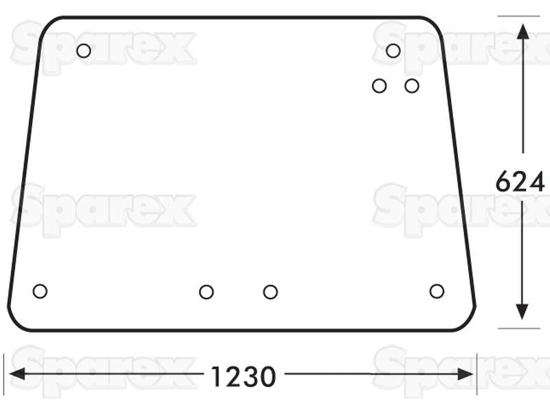 vidro superior traseiro (S.67680)