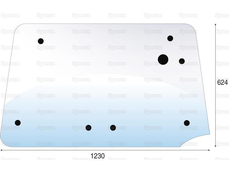 vidro superior traseiro (S.67681)