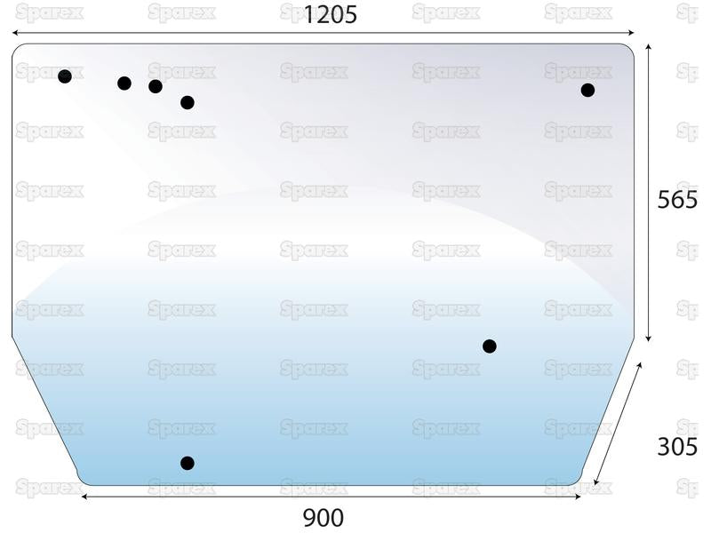 vidro superior traseiro (S.68530)