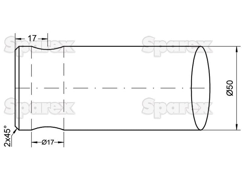 Bico - Direita 1050mm, (Quadrado) Aplicavel em: DF045 (S.74762)