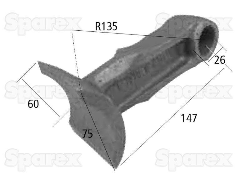 Martelo, Largura superior: 38mm, Largura da parte inferior: 60mm. Aplicavel em: 7314366 (S.77648)