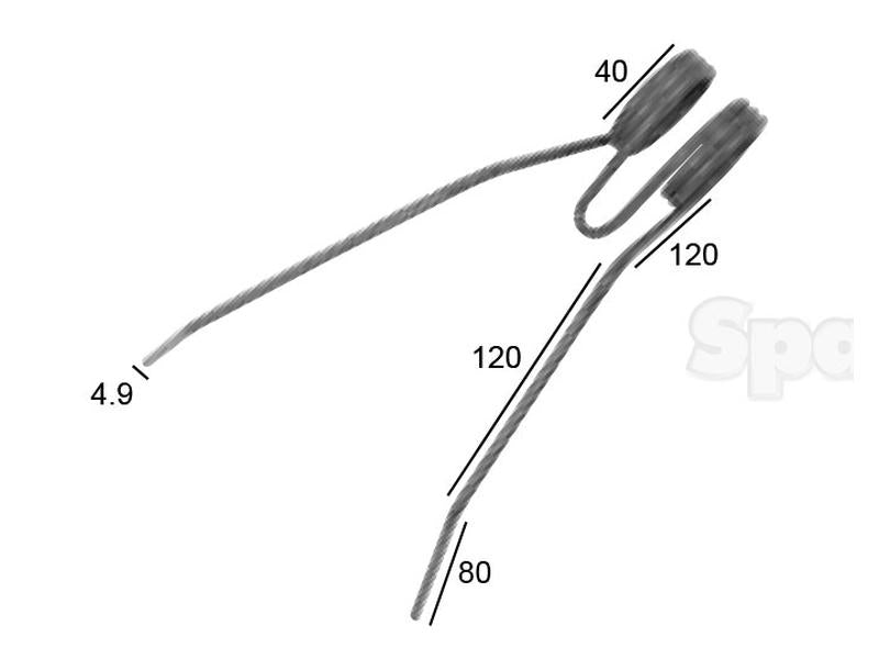 Mola Track Eradicator - Ø5mm, Comprimento: 275/250mm Aplicavel em: 494813 (S.77770)