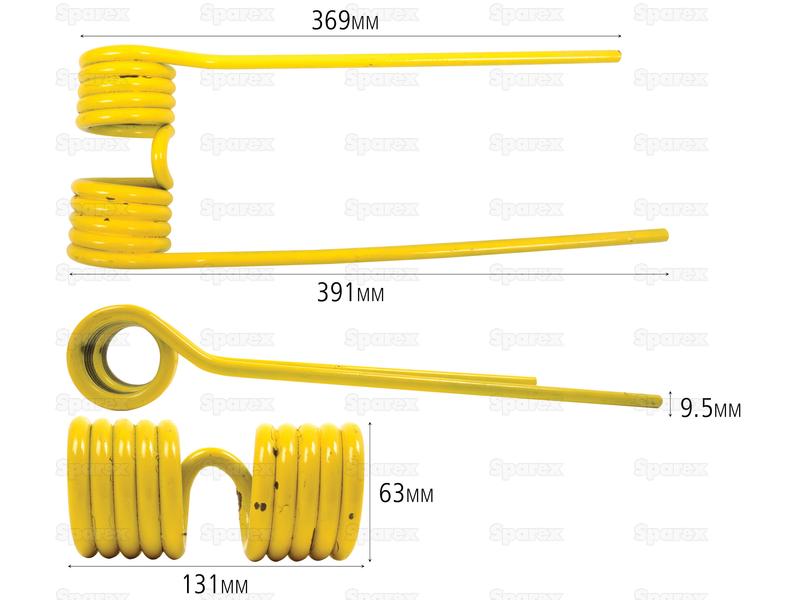 Mola - Esquerdo - Comprimento:393mm, Largura:131mm, Ø9.5mm - Acessorios para Krone Aplicavel em: 1530151 (S.77774)