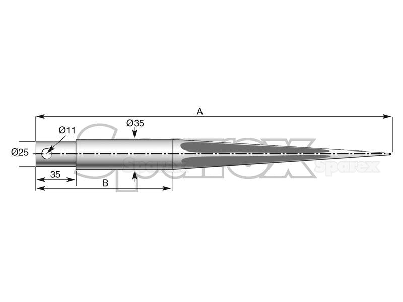 Bico - Direita 860mm, (Estrela) Aplicavel em: DFM035 (S.77913)