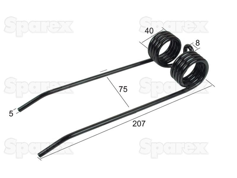 Mola Comprimento:207mm, Largura:75mm, Ø5mm - Acessorios para Claas, Bautz Aplicavel em: 8072972 (S.78058)