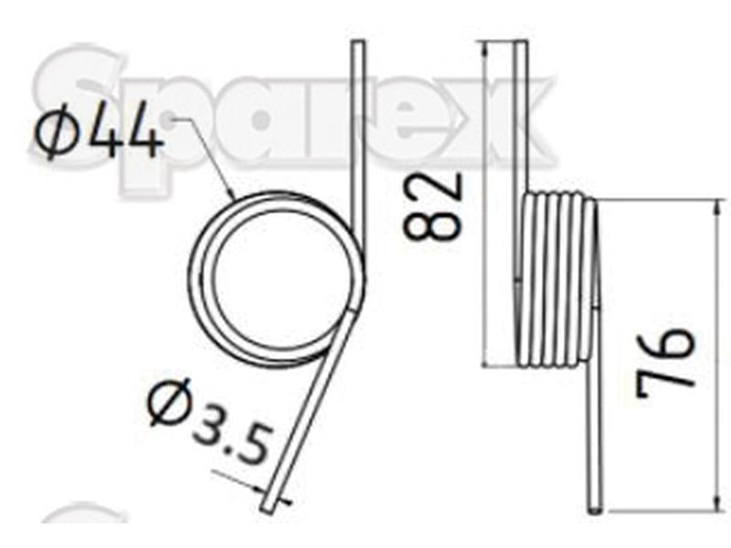 Mola - - - Comprimento:117mm, Largura Ø3.5mm - Acessorios para Centrac Aplicavel em: 328/MAT991 (S.78071)