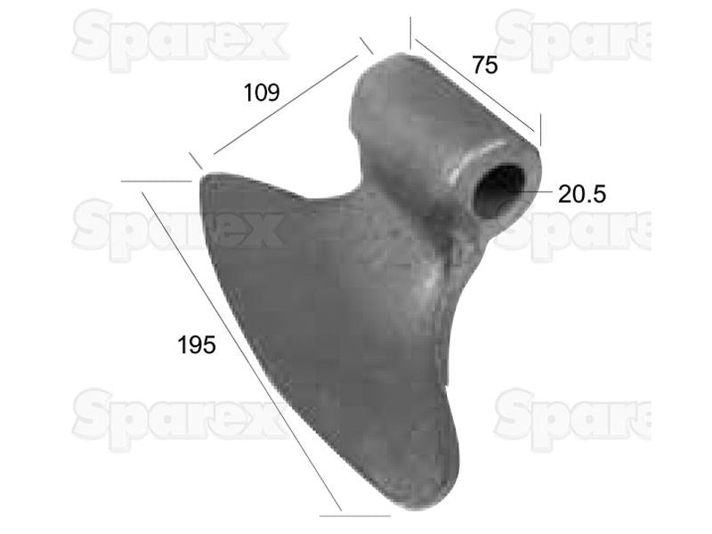 Martelo, Largura superior: 76mm, Largura da parte inferior: 196mm. (S.78114)