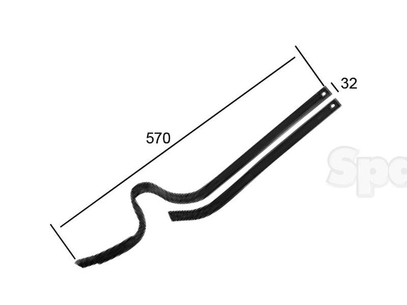 Mola Track Eradicator - Secção (mm) 32 x 10, Comprimento (mm) 570 (S.78138)