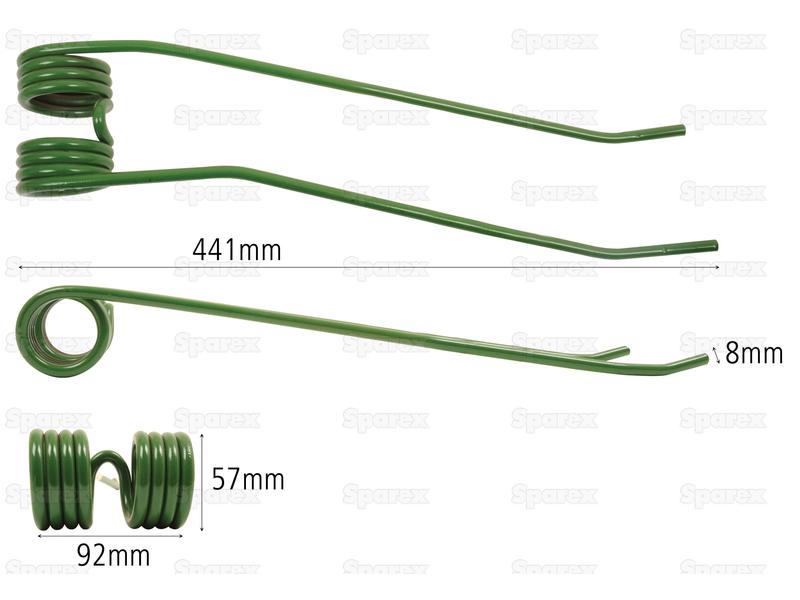 Mola - Direito - Comprimento:441mm, Largura:92mm, Ø8mm - Acessorios para Fella, New Holland, Stoll Aplicavel em: 539281 (S.78177)