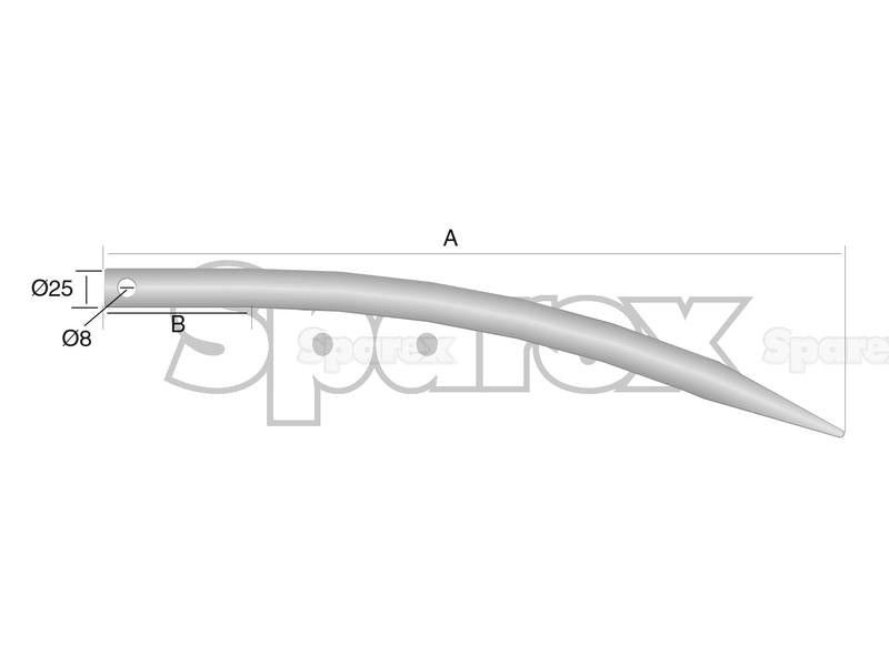 Bico - curva 456mm, (Redondo) Aplicavel em: GR25 (S.78883)