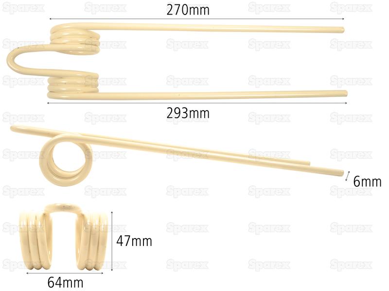 Mola - - - Comprimento:270mm, Largura:64mm, Ø6mm - Acessorios para PZ Aplicavel em: PZ9 (S.78957)