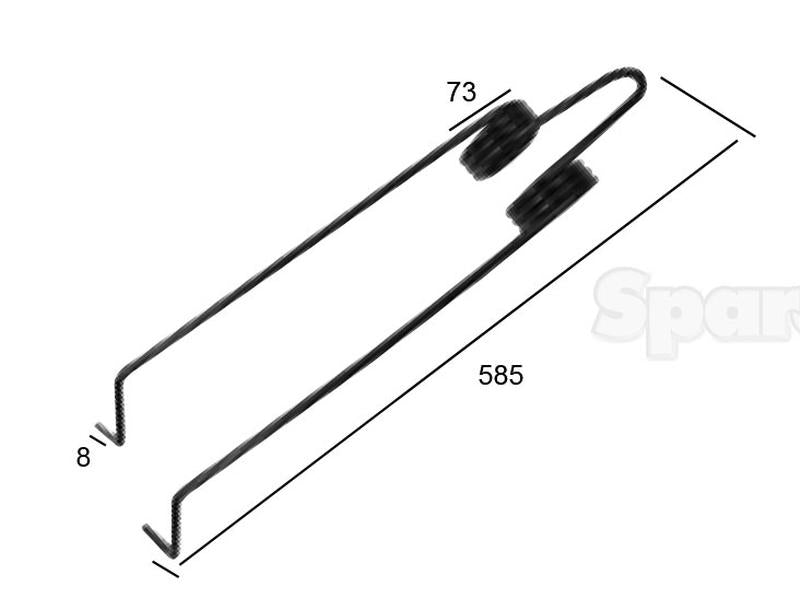 Mola - Ø8mm, Comprimento: 585mm Aplicavel em: 495754 (S.78978)