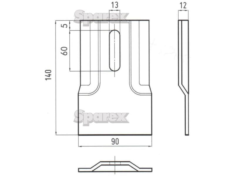 Prato raspador 140x90x4mm Aplicavel em: 60500 (S.79524)