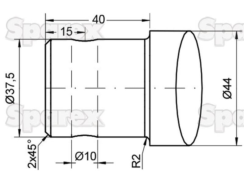 Bico - Direita 1250mm, Tamanho da rosca: - (Estrela) (S.79744)