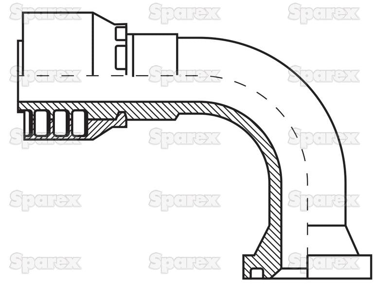 Parker Flange 3/4'' x 3/4'''' 90° Swept Flange (S.7981212)