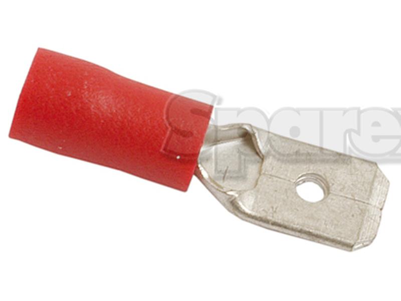 Terminal, Aperto Standard - Macho, 6.3mm, Vermelho (0.5 - 1.5mm) (S.8539)