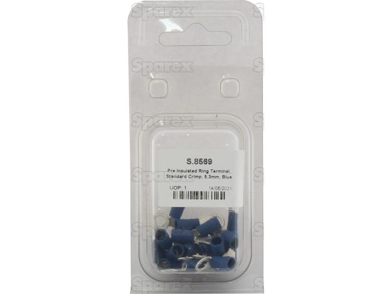 Terminal, Aperto Standard, 5.3mm, Azul (1.5 - 2.5mm) (Agripak 25 un) (S.8569)