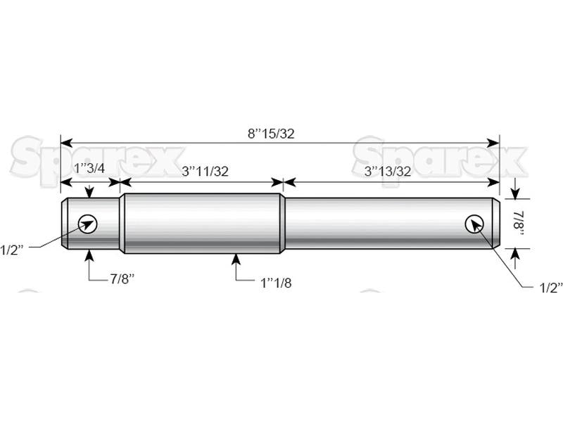 Munhao - Categoria dupla 22 - 28x215mm, Tamanho da rosca Tamanho da rosca 1/2 (S.9164)